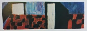 Malka Hass Painting Pavilion Ariel, 10, The shelter, 1970, Oil pastels 21X64 cm.